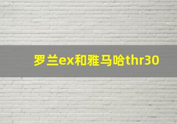 罗兰ex和雅马哈thr30