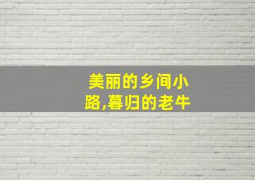 美丽的乡间小路,暮归的老牛