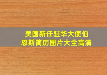 美国新任驻华大使伯恩斯简历图片大全高清