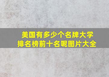 美国有多少个名牌大学排名榜前十名呢图片大全