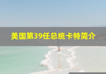 美国第39任总统卡特简介