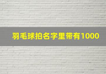 羽毛球拍名字里带有1000