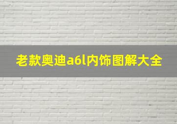 老款奥迪a6l内饰图解大全