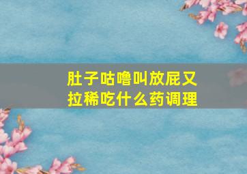 肚子咕噜叫放屁又拉稀吃什么药调理