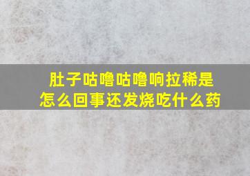 肚子咕噜咕噜响拉稀是怎么回事还发烧吃什么药