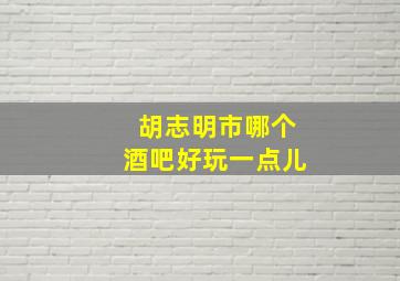 胡志明市哪个酒吧好玩一点儿