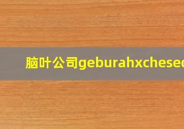 脑叶公司geburahxchesed文