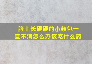 脸上长硬硬的小鼓包一直不消怎么办该吃什么药