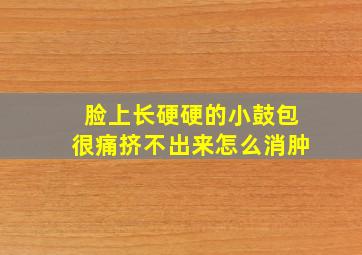 脸上长硬硬的小鼓包很痛挤不出来怎么消肿