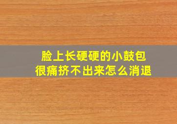 脸上长硬硬的小鼓包很痛挤不出来怎么消退