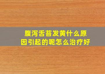 腹泻舌苔发黄什么原因引起的呢怎么治疗好