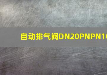 自动排气阀DN20PNPN10