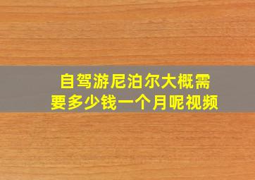 自驾游尼泊尔大概需要多少钱一个月呢视频