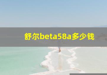 舒尔beta58a多少钱