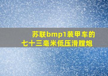 苏联bmp1装甲车的七十三毫米低压滑膛炮