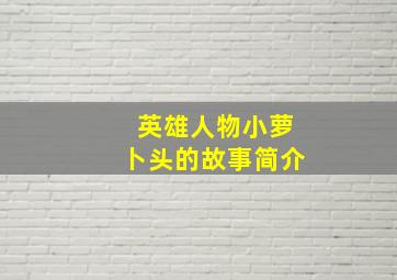 英雄人物小萝卜头的故事简介