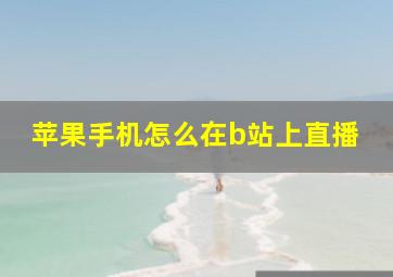 苹果手机怎么在b站上直播