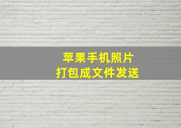 苹果手机照片打包成文件发送