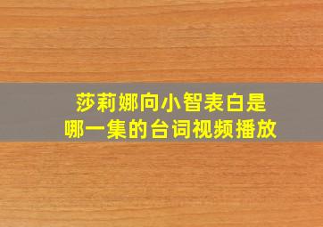 莎莉娜向小智表白是哪一集的台词视频播放