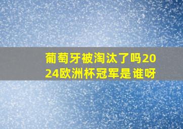 葡萄牙被淘汰了吗2024欧洲杯冠军是谁呀