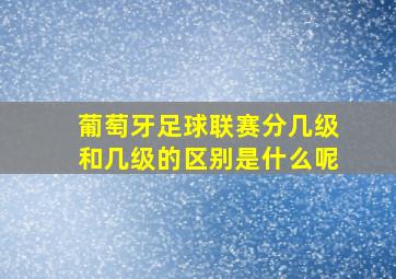 葡萄牙足球联赛分几级和几级的区别是什么呢