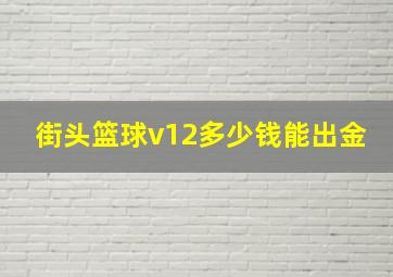 街头篮球v12多少钱能出金