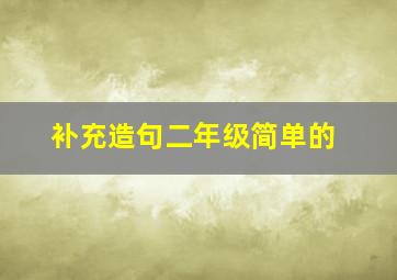 补充造句二年级简单的