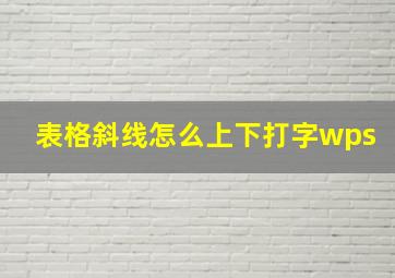 表格斜线怎么上下打字wps