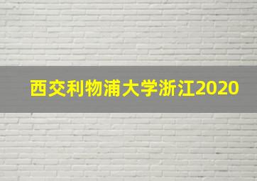 西交利物浦大学浙江2020