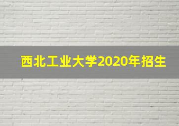 西北工业大学2020年招生