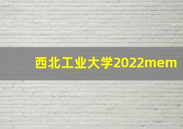 西北工业大学2022mem