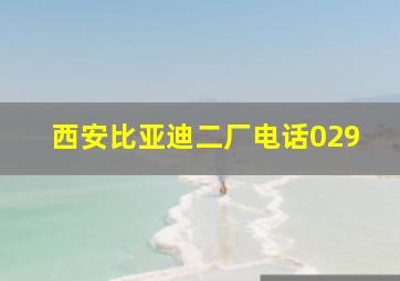 西安比亚迪二厂电话029