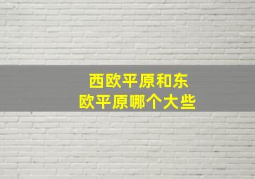 西欧平原和东欧平原哪个大些