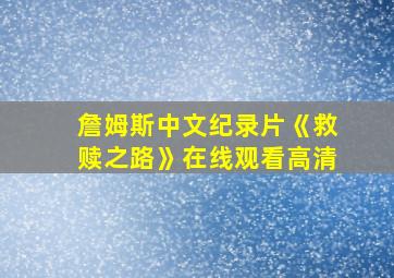 詹姆斯中文纪录片《救赎之路》在线观看高清