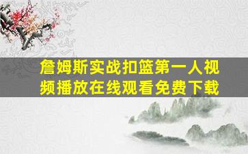 詹姆斯实战扣篮第一人视频播放在线观看免费下载