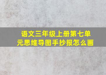 语文三年级上册第七单元思维导图手抄报怎么画