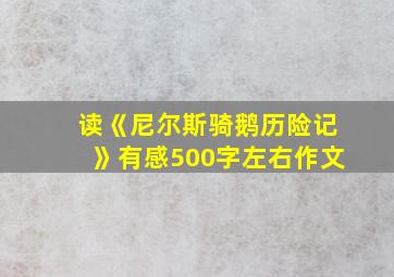 读《尼尔斯骑鹅历险记》有感500字左右作文