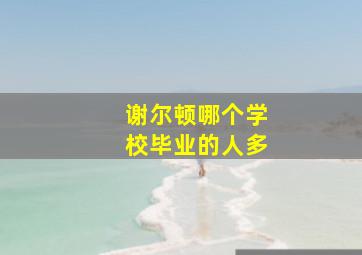 谢尔顿哪个学校毕业的人多