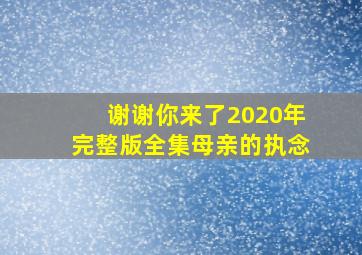 谢谢你来了2020年完整版全集母亲的执念