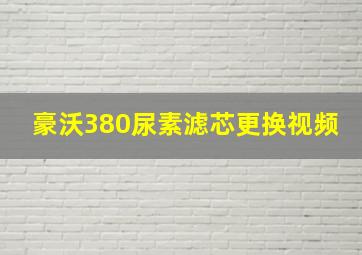 豪沃380尿素滤芯更换视频