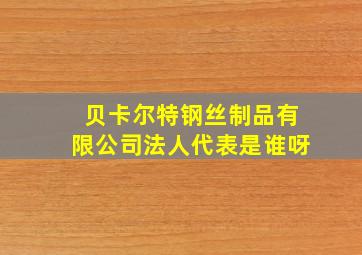 贝卡尔特钢丝制品有限公司法人代表是谁呀