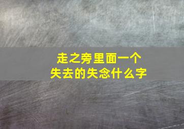 走之旁里面一个失去的失念什么字