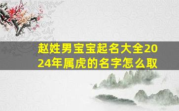 赵姓男宝宝起名大全2024年属虎的名字怎么取