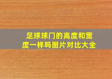 足球球门的高度和宽度一样吗图片对比大全