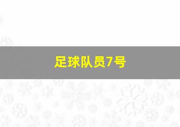 足球队员7号