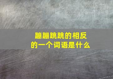 蹦蹦跳跳的相反的一个词语是什么