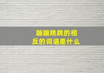 蹦蹦跳跳的相反的词语是什么