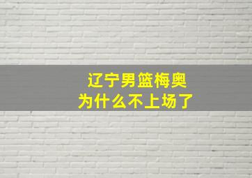 辽宁男篮梅奥为什么不上场了