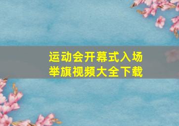 运动会开幕式入场举旗视频大全下载