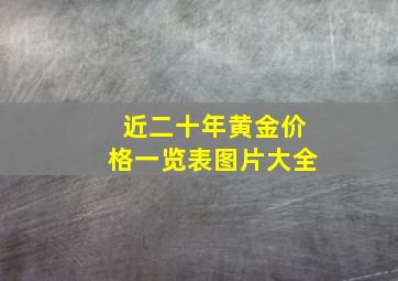 近二十年黄金价格一览表图片大全